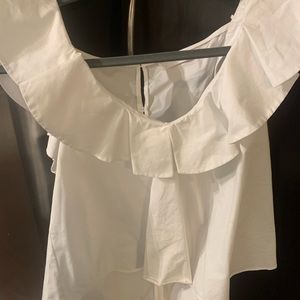 White Zara blouse from Spain